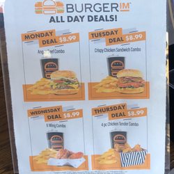 BurgerIM - Daily specials available Monday through Thursday.