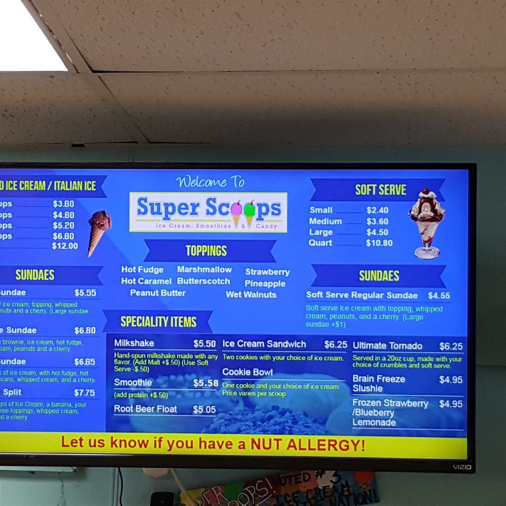 Super Scoops - Ice Cream & Frozen Yogurt Near Me - Treasure Island, Florida Super Scoops - Ice Cream & Frozen Yogurt Near Me - Treasure Island, Florida