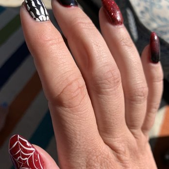 Creative Nail Lounge - Dip with gel art. Halloween! - Nail Salons Near Me - Crowley, Texas