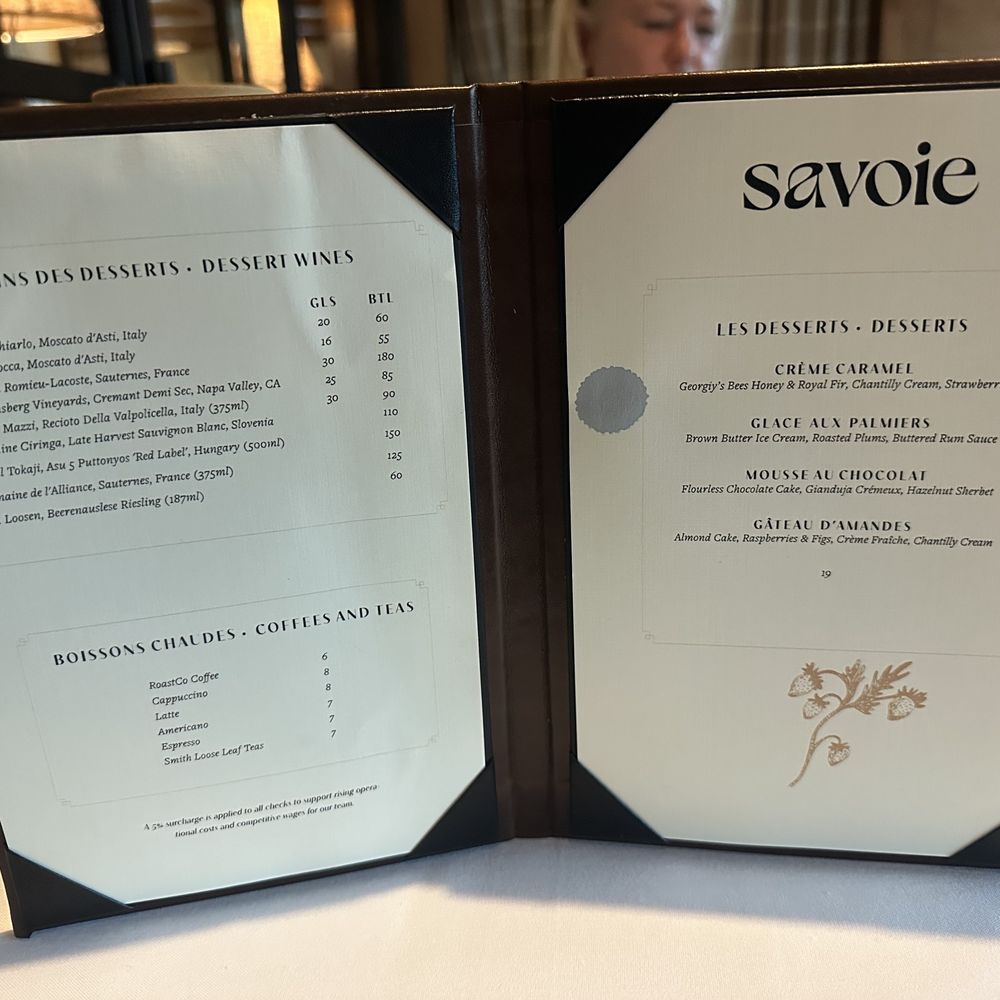 Savoie - Dessert Menu - French Near Me - Tahoe City, California Savoie - Dessert Menu - French Near Me - Tahoe City, California
