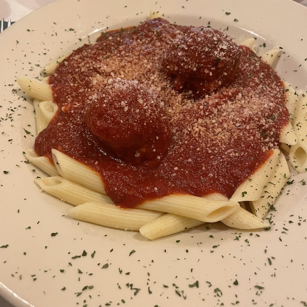 Pitch's - Mostaccioli with meatballs - American Near Me - Milwaukee, Wisconsin Pitch's - Mostaccioli with meatballs - American Near Me - Milwaukee, Wisconsin
