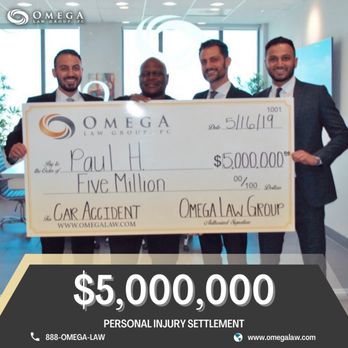 Omega Law Group Accident & Injury Attorneys - Our Car Accident Lawyer secured a $5,000,000 settlement for a client injured in a car accident. - Personal Injury Law Near Me - San Diego, California