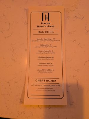 Menu photo 4 Haven Tampa, FL Menu photo 4 Haven Tampa, FL