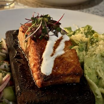 C Level - Cedar Plank Salmon - New American Near Me - San Diego, California