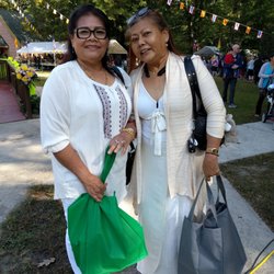 Wat Pasantidhamma - My wife and her sister at Thai Kathina celebration.