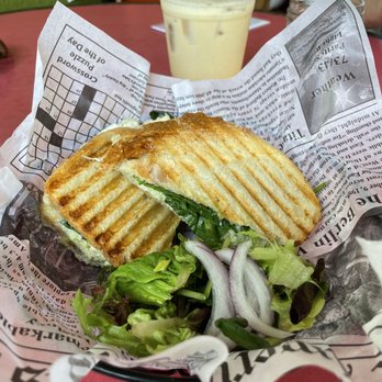 Rainshadow Cafe - chicken pesto panini and golden chai - Coffee & Tea Near Me - Sequim, Washington