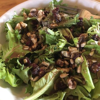 Schilling Beer - House greens salad - Pizza Near Me - Littleton, New Hampshire