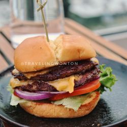 Study Hall Rooftop Lounge - Double wagyu burger
