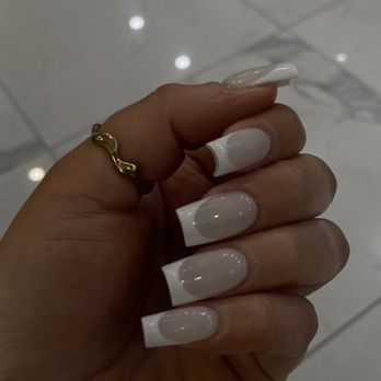 MJ Nails Spa - Gel x short square french w/milky base. - Nail Salons Near Me - Henderson, Nevada