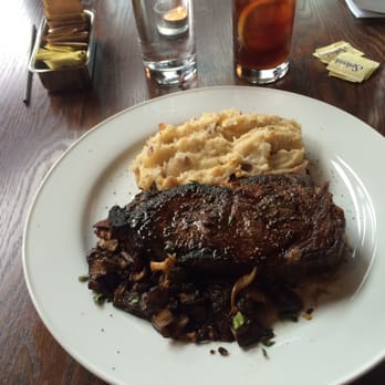 Open Range MT - Ribeye, mashed potatoes, and sautéed mushrooms. - Steakhouses Near Me - Bozeman, Montana Open Range MT - Ribeye, mashed potatoes, and sautéed mushrooms. - Steakhouses Near Me - Bozeman, Montana