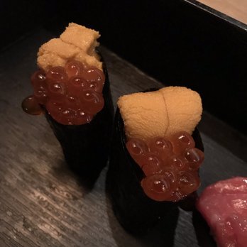 SUSHI-SAN - Two of my fav pieces in one! Uni and ikura! Amazing! - Sushi Bars Near Me - Chicago, Illinois SUSHI-SAN - Two of my fav pieces in one! Uni and ikura! Amazing! - Sushi Bars Near Me - Chicago, Illinois