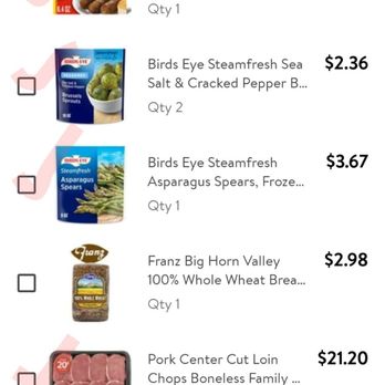 Walmart Neighborhood Market - Here is my grocery list. The ones checked off in red, we didn't get. - Grocery Near Me - Gresham, Oregon Walmart Neighborhood Market - Here is my grocery list. The ones checked off in red, we didn't get. - Grocery Near Me - Gresham, Oregon