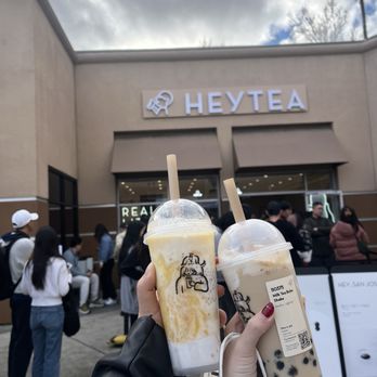 HEYTEA - mango boom and milk tea bobo shake - Bubble Tea Near Me - San Jose, California
