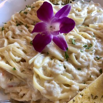Alfredo’s Cookhouse - Fettuccine Alfredo with seafood (mahi, shrimp and scallops). - Breakfast & Brunch Near Me - Key Largo, Florida Alfredo’s Cookhouse - Fettuccine Alfredo with seafood (mahi, shrimp and scallops). - Breakfast & Brunch Near Me - Key Largo, Florida