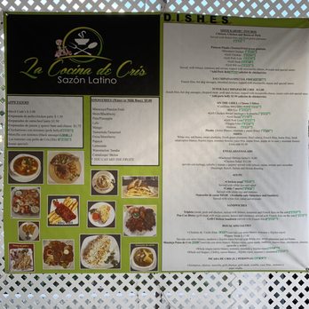 La Cocina de Cris - Full Menu - Latin American Near Me - Brandon, Florida