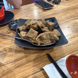 Sweet tofu mushroom dish