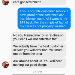 Classic Car Wash - Compare time stamps. They kept going name calling and being rude when I didnt respond.