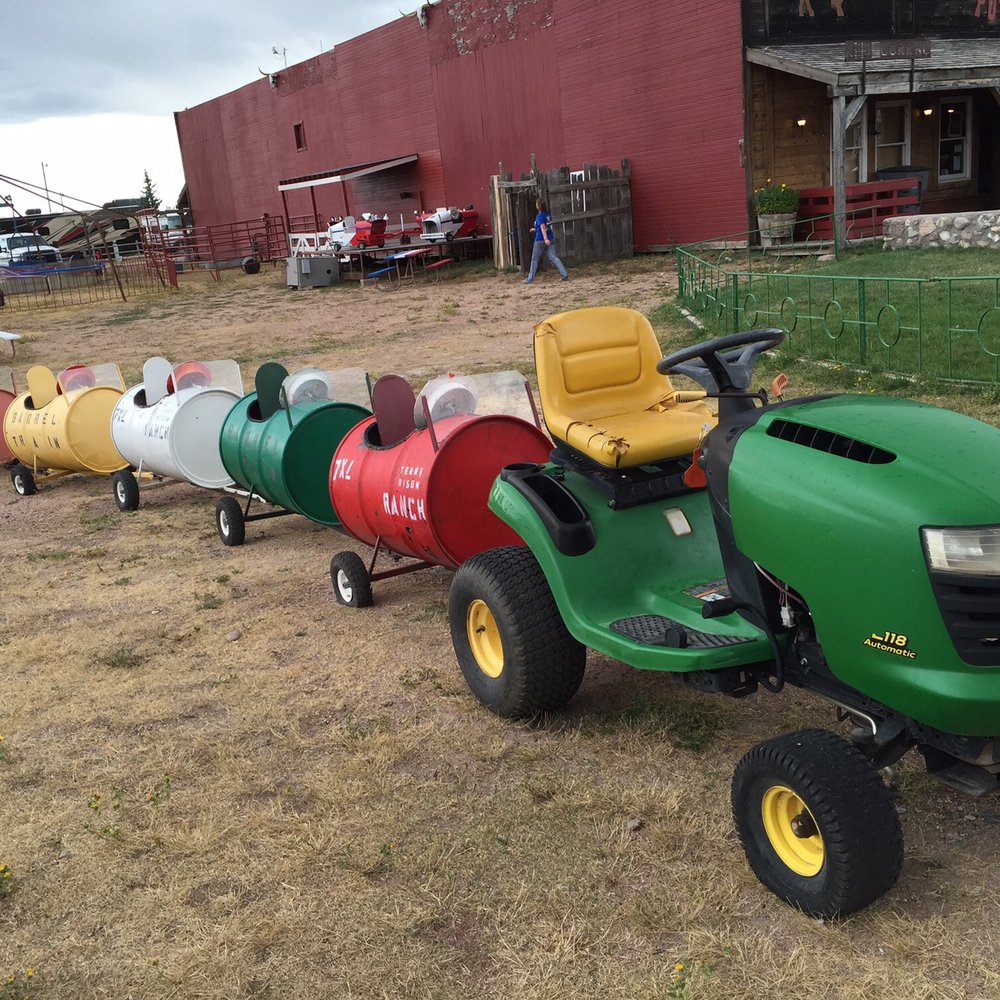 Terry Bison Ranch Resort - This tractor/trash barrel train is my new favorite piece of modern art. - Venues & Event Spaces Near Me - Cheyenne, Wyoming Terry Bison Ranch Resort - This tractor/trash barrel train is my new favorite piece of modern art. - Venues & Event Spaces Near Me - Cheyenne, Wyoming