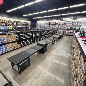 Skechers - Try on benches in kids /work area - Men's Clothing Near Me - Roseville, California