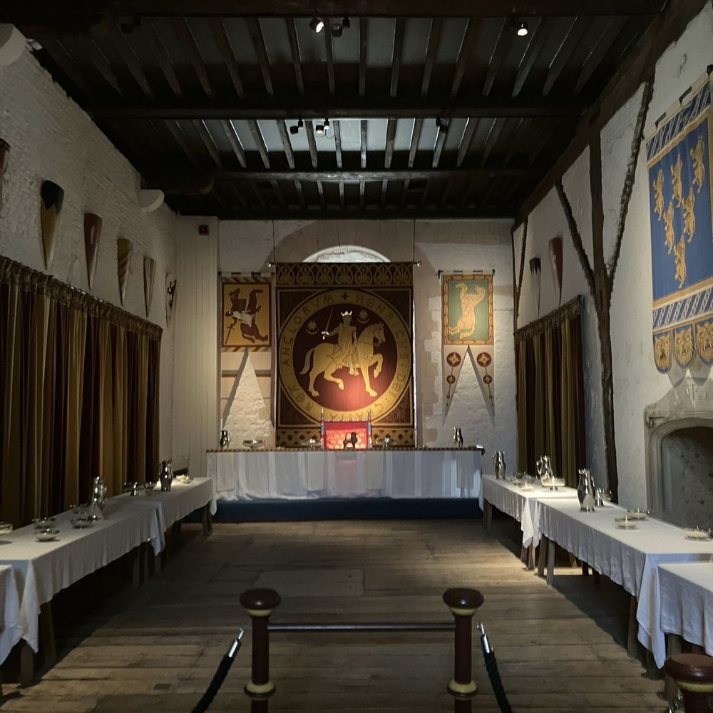 The reconstructed banquet hall in the castle