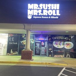 Exterior outside entrance of Mr. Sushi & Mrs. Roll - Entrance - Ashburn, Virginia Exterior outside entrance of Mr. Sushi & Mrs. Roll - Entrance - Ashburn, Virginia