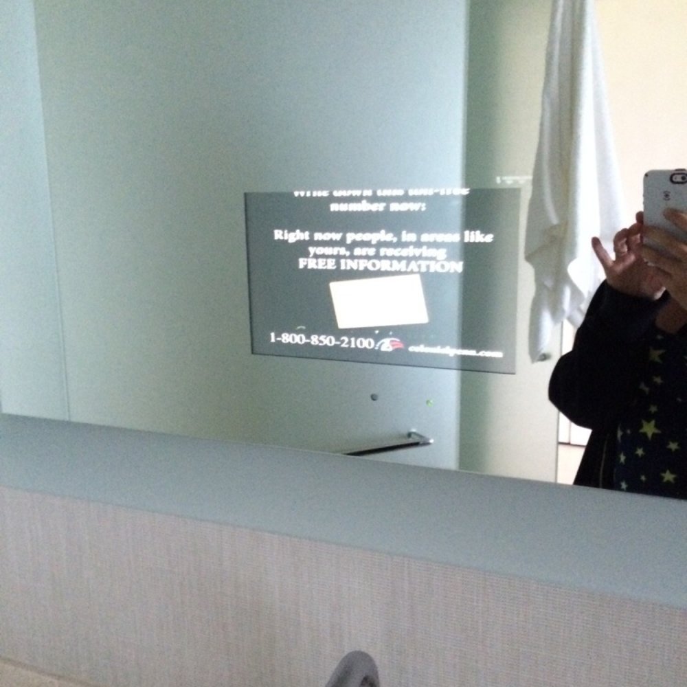 Hotel Arista - Tv in the mirror of the bathroom - Hotels Near Me - Naperville, Illinois Hotel Arista - Tv in the mirror of the bathroom - Hotels Near Me - Naperville, Illinois