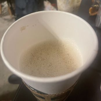 Starbucks - My grande latte not even filled. More like a tall. This is what get every time I come here. Half filled drinks for fill prices! - Coffee & Tea Near Me - Eastvale, California Starbucks - My grande latte not even filled. More like a tall. This is what get every time I come here. Half filled drinks for fill prices! - Coffee & Tea Near Me - Eastvale, California