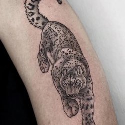 Pinup Parlor Tattoo Studio - A snow leopard