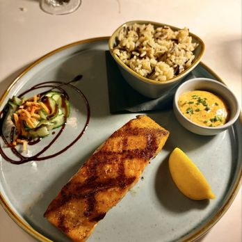 The Crown’s Ember - Salmon with rice pilaf - Seafood Near Me - Lynchburg, Virginia The Crown’s Ember - Salmon with rice pilaf - Seafood Near Me - Lynchburg, Virginia