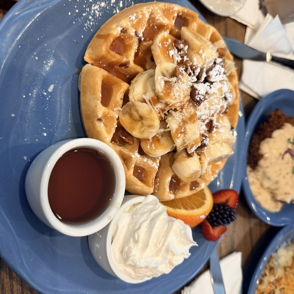 The Breakfast Club - Banana Pecan Coconut Waffle - Breakfast & Brunch Near Me - San Jose, California The Breakfast Club - Banana Pecan Coconut Waffle - Breakfast & Brunch Near Me - San Jose, California