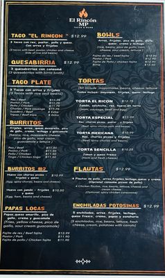 Menu photo 2 El Rincon Mp Tacos & More Mount Pleasant, TX