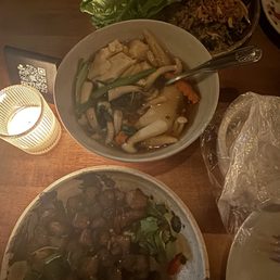 Salted & Pepper Pork Cheek, Tofu Song Kueng