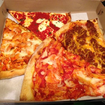 Rocco's Pizzeria - Left: Buffalo Chicken; Top: Margarita; Right: Taco; Bottom: Ziti - Pizza Near Me - Brooklyn, New York