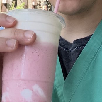 Jubilee Marketplace - korean strawberry & cream (with sour yogurt) smoothie SO good - Grocery Near Me - Brooklyn, New York