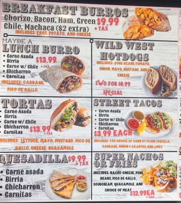 Menu photo 3 Carniceria Wild West Tucson, AZ