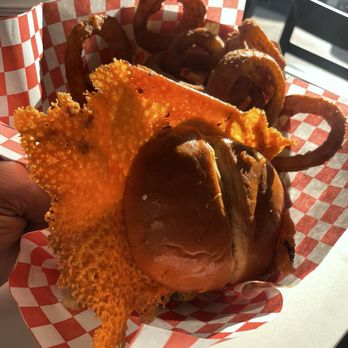 Smash And Slice - Buffalo Chicken Smash Burger - Pizza Near Me - Las Vegas, Nevada