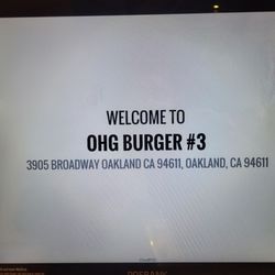 Oh G Burger - Jan 2025