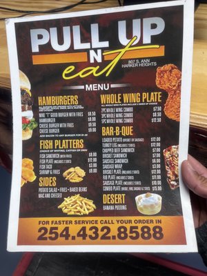 Menu photo 4 Pull Up -N- Eat Harker Heights, TX