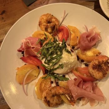 Lily's - Burrata salad with shrimp - Seafood Near Me - Idyllwild-Pine Cove, California Lily's - Burrata salad with shrimp - Seafood Near Me - Idyllwild-Pine Cove, California