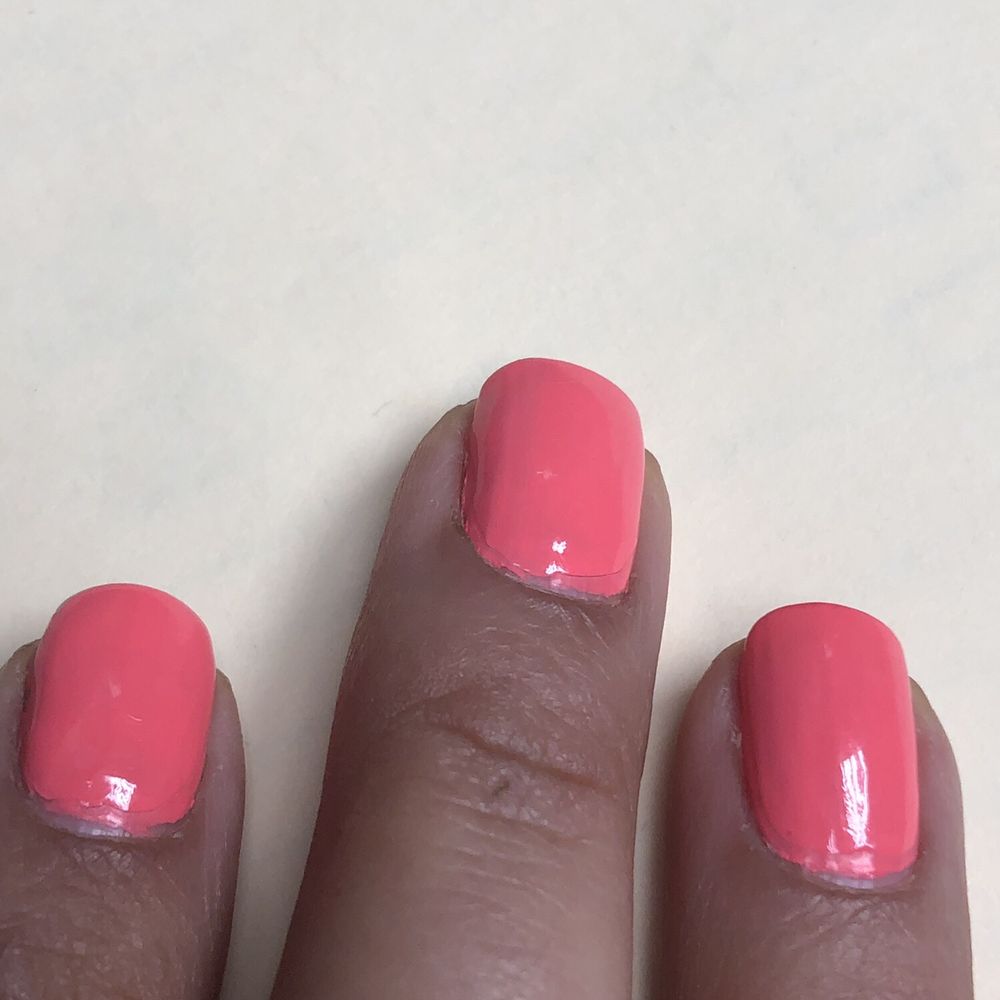 City Nails & Spa - Nails, cute color, no top coat applied and not filled in completely. - Nail Salons Near Me - Eugene, Oregon