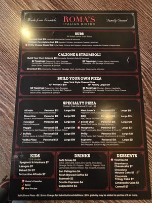 Menu photo 1 Roma’s Italian Bistro Anna, TX Menu photo 1 Roma’s Italian Bistro Anna, TX
