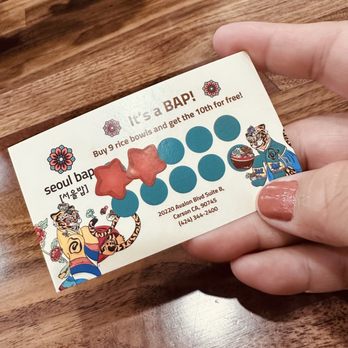 Seoul Bap - Rewards program - Korean Near Me - Carson, California