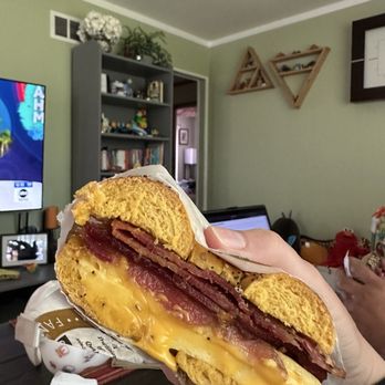 Once Upon A Bagel - Breakfast sandwich egg bacon cheese and all seasons bagel - Sandwiches Near Me - Arlington Heights, Illinois Once Upon A Bagel - Breakfast sandwich egg bacon cheese and all seasons bagel - Sandwiches Near Me - Arlington Heights, Illinois