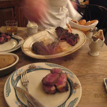 Peter Luger - Our waiter doing his thing - Steakhouses Near Me - Brooklyn, New York Peter Luger - Our waiter doing his thing - Steakhouses Near Me - Brooklyn, New York