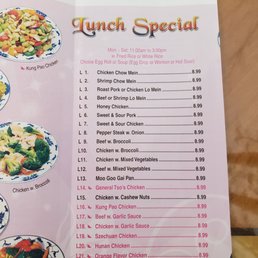 Lunch menu as of 8-30-22 Lunch menu as of 8-30-22