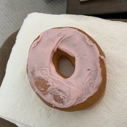 Dunkin' - Strawberry iced donut with sprinkles. ‍‍