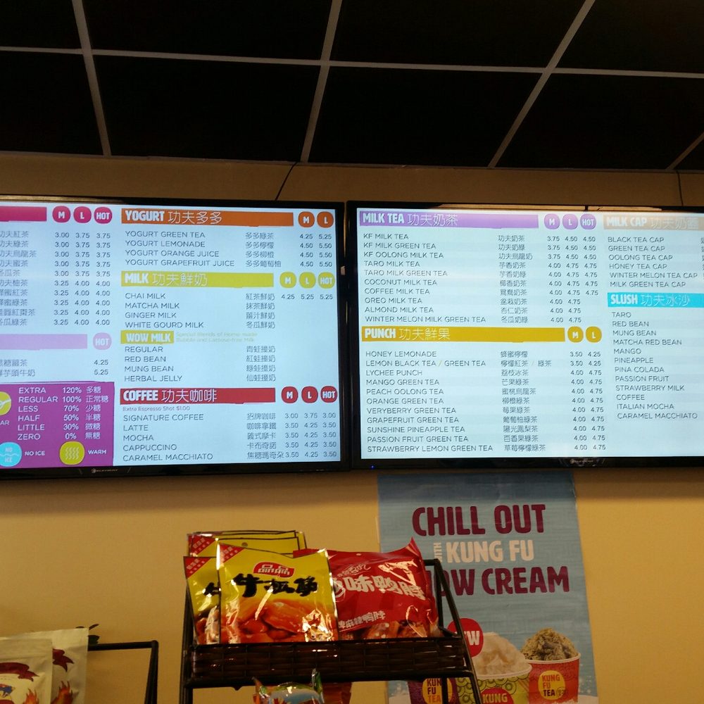 Kung Fu Tea - Large menu--lots of delicious options! - Bubble Tea Near Me - Columbus, Ohio Kung Fu Tea - Large menu--lots of delicious options! - Bubble Tea Near Me - Columbus, Ohio