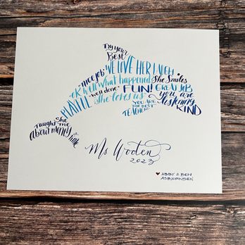 The Calligraphy Girl - Personalized teacher gift - Calligraphy Near Me - Sacramento, California The Calligraphy Girl - Personalized teacher gift - Calligraphy Near Me - Sacramento, California