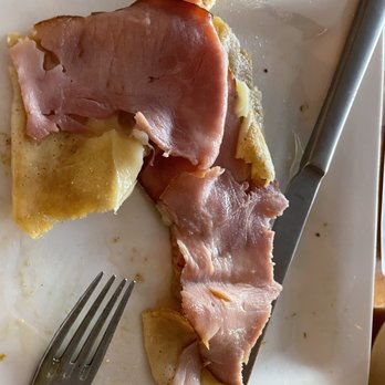 The Skinny Pancake Albany - Inside of Lumberjack ham and cheese crepe - Creperies Near Me - Albany, New York