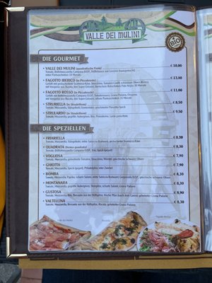 Menu photo 2 Pizzeria Valle Dei Mulini Fumane, VR Menu photo 2 Pizzeria Valle Dei Mulini Fumane, VR